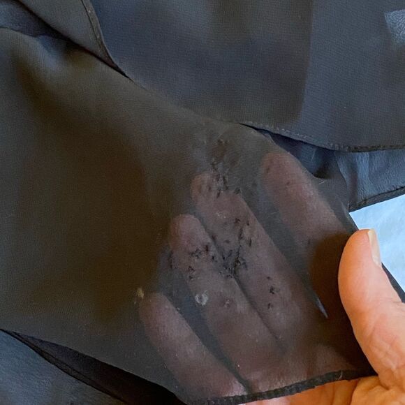 Dressbarn Collection Tiered Cocktail Dress Women's Size 16 Black Lace Whimsigoth - Picture 15 of 16